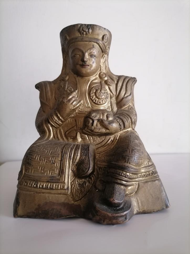 清代锤碟泥金财宝天王